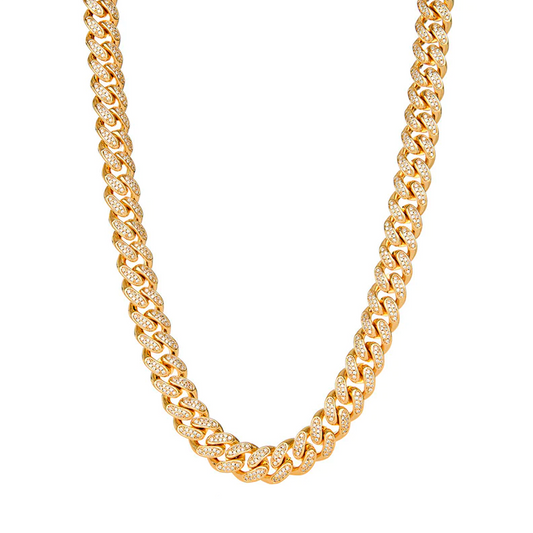 10MM ICED MIAMI CUBAN LINK CHAIN - GOLD