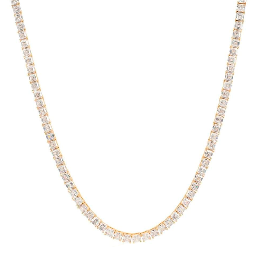 5MM BAGUETTE TENNIS CHAIN - GOLD