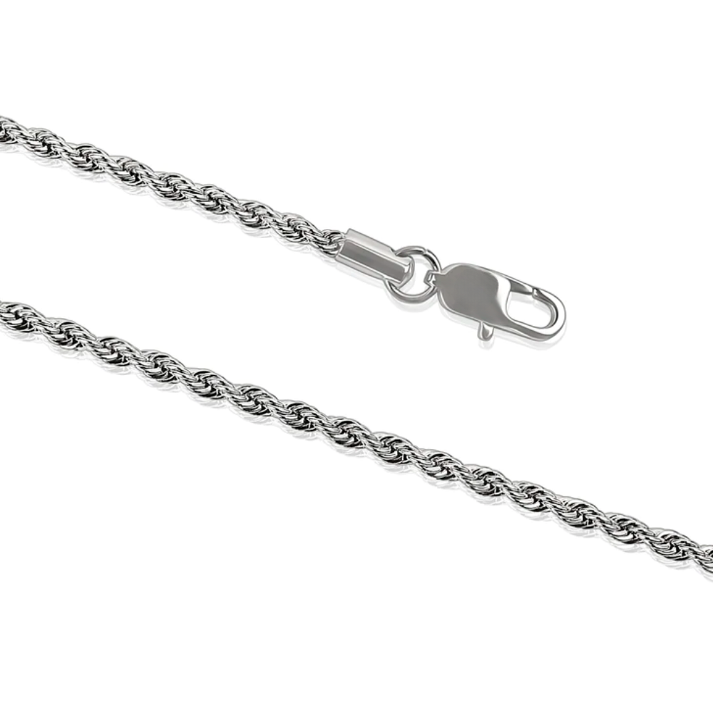 5MM ROPE CHAIN - WHITE GOLD