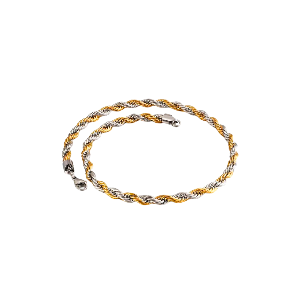 3MM ROPE CHAIN - TWO TONE