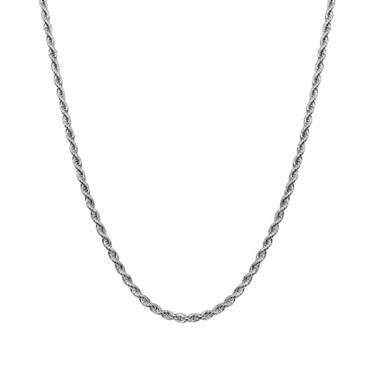 3MM ROPE CHAIN - WHITE GOLD